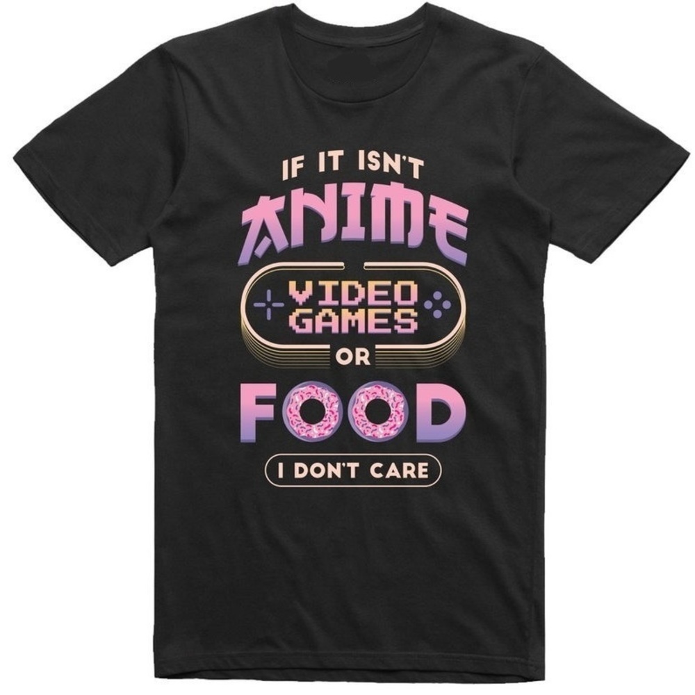 Mens Anime T Shirt Gamer Manga Japanese Geek Regular Fit Gildan Tee